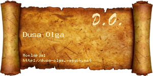 Dusa Olga névjegykártya